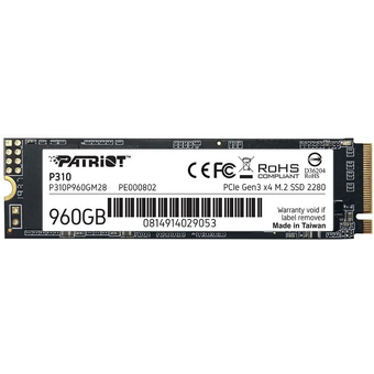  SSD Patriot P310 P310P960GM28 PCIe 3.0 x4 960GB M.2 2280 