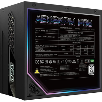  Блок питания GIGABYTE Aorus Elite GP-AE850PM PG5, Gen.5, 850Вт, 120мм, retail 