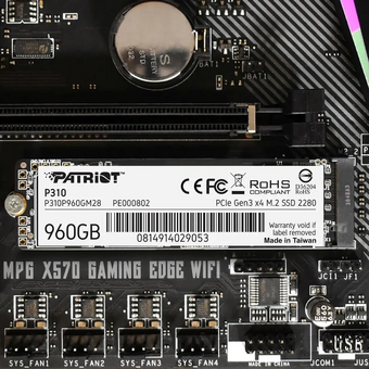  SSD Patriot P310 P310P960GM28 PCIe 3.0 x4 960GB M.2 2280 