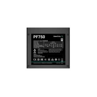  Блок питания Deepcool PF750 (R-PF750D-HA0B-CN) 750W, ATX2.4 80Plus white, APFC, 20+4 pin, 4+4pin, 6xSata, 2xPCI-E (6+2pin), Fan 12см, Кабель CN 