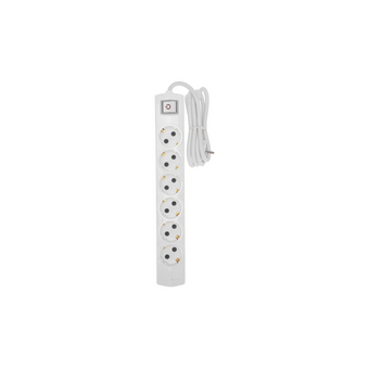  Удлинитель Rexant 13-4115 Premium 6 гнезд, 1,5м, 3х1,5мм², с/з, с выключателем, белый 