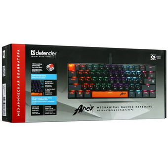  Клавиатура DEFENDER Apex GK-002 RU Black 45003 USB 