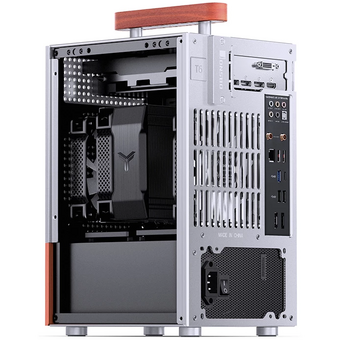  Корпус JONSBO T6 Silver без БП, боковая панель из закаленного стекла, mini-ITX, серебристый 