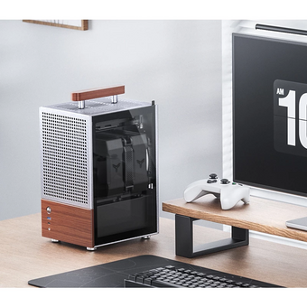  Корпус JONSBO T6 Silver без БП, боковая панель из закаленного стекла, mini-ITX, серебристый 