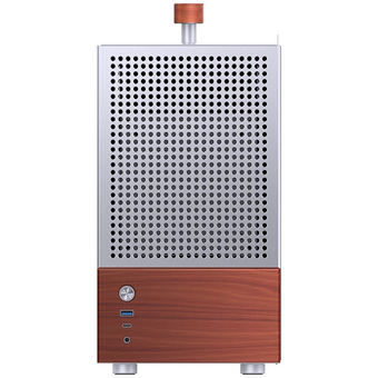  Корпус JONSBO T6 Silver без БП, боковая панель из закаленного стекла, mini-ITX, серебристый 