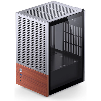  Корпус JONSBO T6 Silver без БП, боковая панель из закаленного стекла, mini-ITX, серебристый 