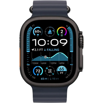  Smart-часы Apple Watch Ultra 2 2024 A2986 MX4D3LW/A 49мм OLED корп.черный титан Ocean band рем.синий разм.брасл. O/S 