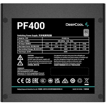  Блок питания Deepcool PF400 V2 (R-PF400D-HA0B-WDEU) ATX 400W 80 Plus White (20+4pin) APFC 120mm fan 6xSATA RTL 