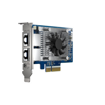  Сетевая карта QNAP QXG-10G2T-X710 LAN Expansion Card, PCIe Gen3 x4, Two 10GbE (10G / 5G 2.5G 1G 100M)) Ports with SR-IOV and iSCSI, Block-based, Suppo 