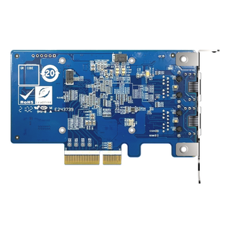  Сетевая карта QNAP QXG-10G2T-X710 LAN Expansion Card, PCIe Gen3 x4, Two 10GbE (10G / 5G 2.5G 1G 100M)) Ports with SR-IOV and iSCSI, Block-based, Suppo 