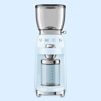  Кофемолка SMEG CGF11PBEU пастельно-голубой 
