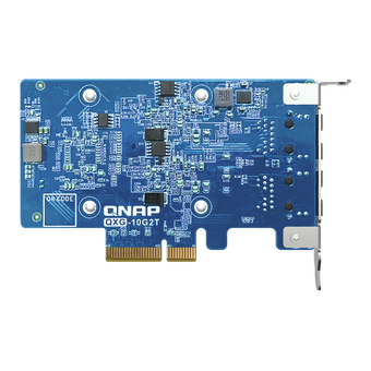  Сетевая карта QNAP QXG-10G2T Dual-port BASET 10GbE network expansion card; low-profile form factor; PCIe Gen3 x4 