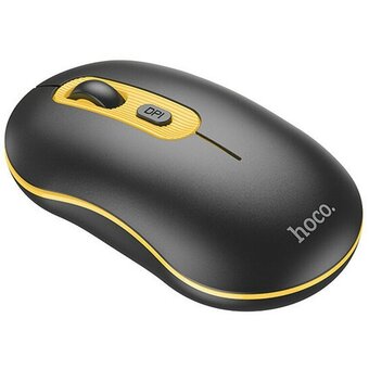  Мышь HOCO GM21 Platinum 2.4G business wireless mouse черно-желтый 