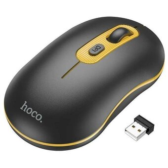  Мышь HOCO GM21 Platinum 2.4G business wireless mouse черно-желтый 