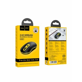  Мышь HOCO GM21 Platinum 2.4G business wireless mouse черно-желтый 