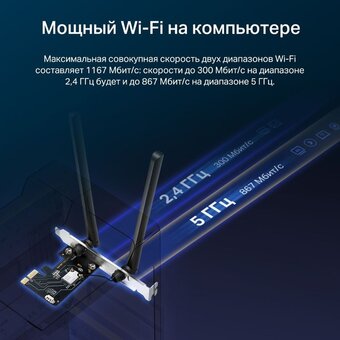  Адаптер PCIe Mercusys MA30E с поддержкой Wi-Fi AC1200 и Bluetooth 5.0 