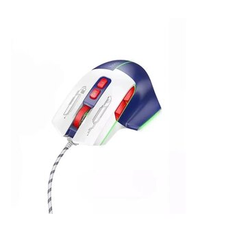  Мышь HOCO GM31 Overlord luminous gaming wired mouse бело-голубой 