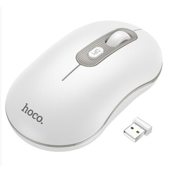  Мышь HOCO GM21 Platinum 2.4G business wireless mouse бело-серый 