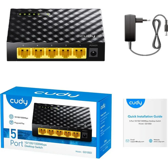  Коммутатор неуправляемый Cudy GS105D (L2) 5x1Гбит/с 