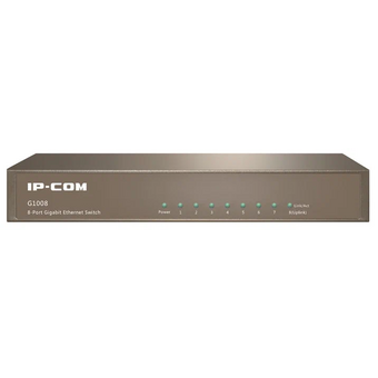  Коммутатор неуправляемый IP-COM G1008M 8 портов, 8x1 Гбит/с, настольный, металлический 