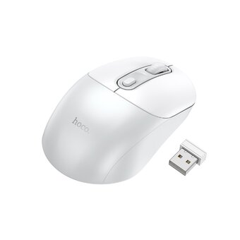  Мышь HOCO GM28 2.4G business wireless mouse бело-серый 