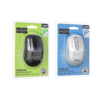  Мышь HOCO GM28 2.4G business wireless mouse бело-серый 