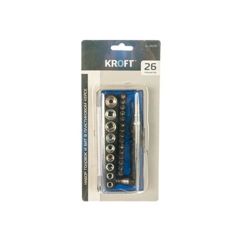  Набор головок и бит Kroft 202011 26шт 