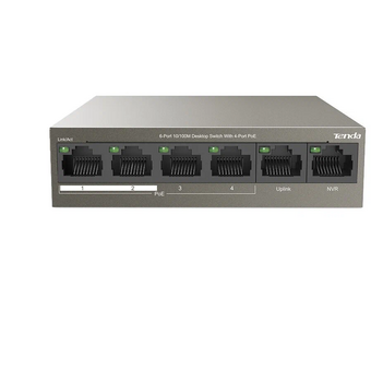  Коммутатор PoE неуправляемый IP-COM F1106P-4-63W 6-Ports 10/100 Mbps Base-TX/4-Ports PoE (PoE бюджет 58W) 