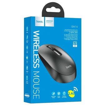  Мышь HOCO GM14 Platinum 2.4G business wireless mouse черный 
