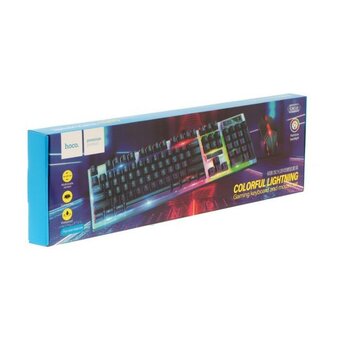  Клавиатура HOCO GM18 Luminous gaming keyboard and mouse set черный 