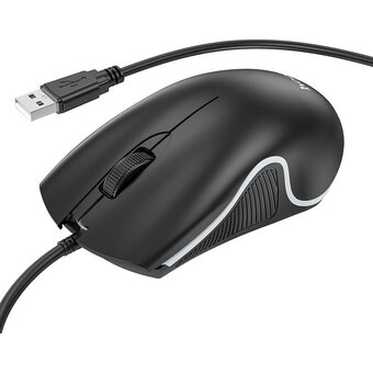  Мышь HOCO GM19 Enjoy gaming luminous wired mouse black 