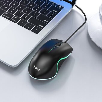  Мышь HOCO GM19 Enjoy gaming luminous wired mouse black 