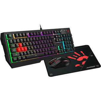  Комплект клавиатура и мышь A4TECH Bloody B1700 (B1700 (B140N + ES7 + BP-50M), USB черный 