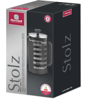  Френч-пресс Rondell Stolz RDS-1757 0.6л серый 