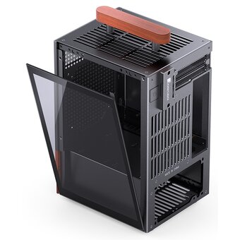  Корпус JONSBO T6 Black без БП, боковая панель из закаленного стекла, mini-ITX, черный 