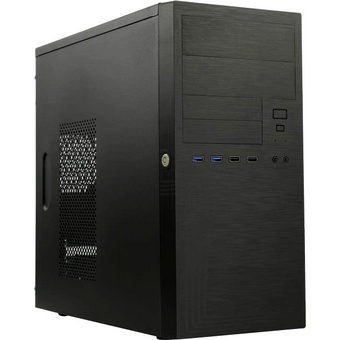  Корпус Powerman ES555 Black PM-600ATX-F (6196080) MiniTower U3*2+U2*2 +2*combo Audio, intrusion switch mATX 
