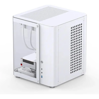 Корпус JONSBO TK-1 2.0 White без БП, боковая панель из закаленного стекла (панорама), mini-ITX, micro-ATX, белый 