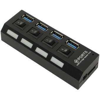  USB Хаб SMARTBUY SBHA-7304-B USB 3.0 черный 