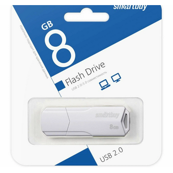 USB-флешка SmartBuy Clue (SB8GBCLU-W) 8GB White 