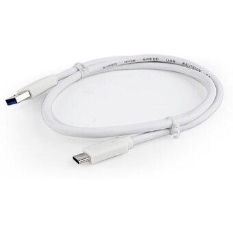  Кабель Bion BXP-CCP-USB3-AMCM-1M-W USB 3.0 AM to Type-C cable (AM/CM), 1m 5Гбит/с, 3A (36W) white 