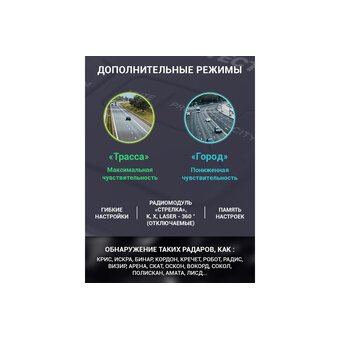  Автомобильный сигнатурный радар-детектор Roadgid Detect 1044756 