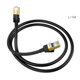  Кабель сетевой HOCO US02 Level pure copper gigabit ethernet cable (L-1m) black 