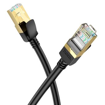  Кабель сетевой HOCO US02 Level pure copper gigabit ethernet cable (L-1m) black 