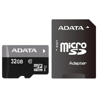  Карта памяти microSD A-DATA AUSDH32GUICL10-RA1 32GB microSDHC Class 10 UHS-1 (SD адаптер) 