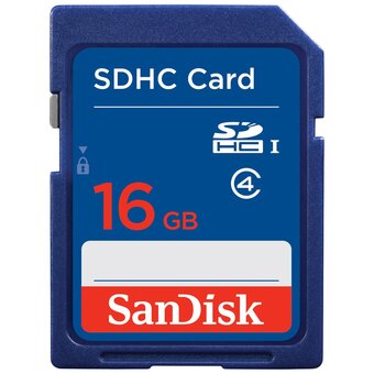  Карта памяти SanDisk SDHC 16GB Class 4 (SDSDB-016G-B35) 