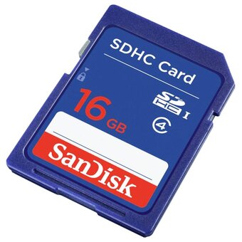  Карта памяти SanDisk SDHC 16GB Class 4 (SDSDB-016G-B35) 