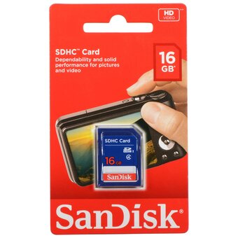  Карта памяти SanDisk SDHC 16GB Class 4 (SDSDB-016G-B35) 