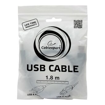  Кабель Cablexpert CCP-USB2-AMBM-6G USB 2.0 Pro, AM/BM, 1.8м, экран, серый 
