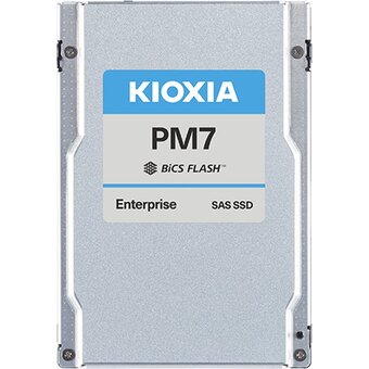  SSD KIOXIA PM7-R KPM7VRUG30T7, 30720GB, 2.5" 15mm, SAS 24G, TLC, R/W 4150/3200 MB/s, IOPs 720K/80K, TB 
