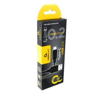  Кабель Cablexpert CCB-USB2-AMCMO2-1MB Classic 0.2 USB 2.0 AM/Type-C 1м черный 